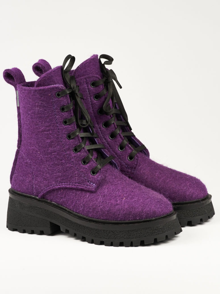 Женские ботинки 83-091-15 Фиолетовый Войлок