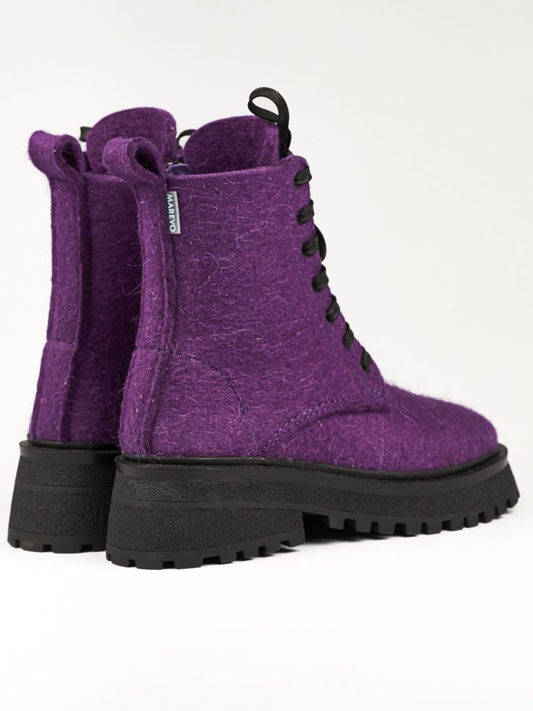 Женские ботинки 83-091-15 Фиолетовый Войлок 5