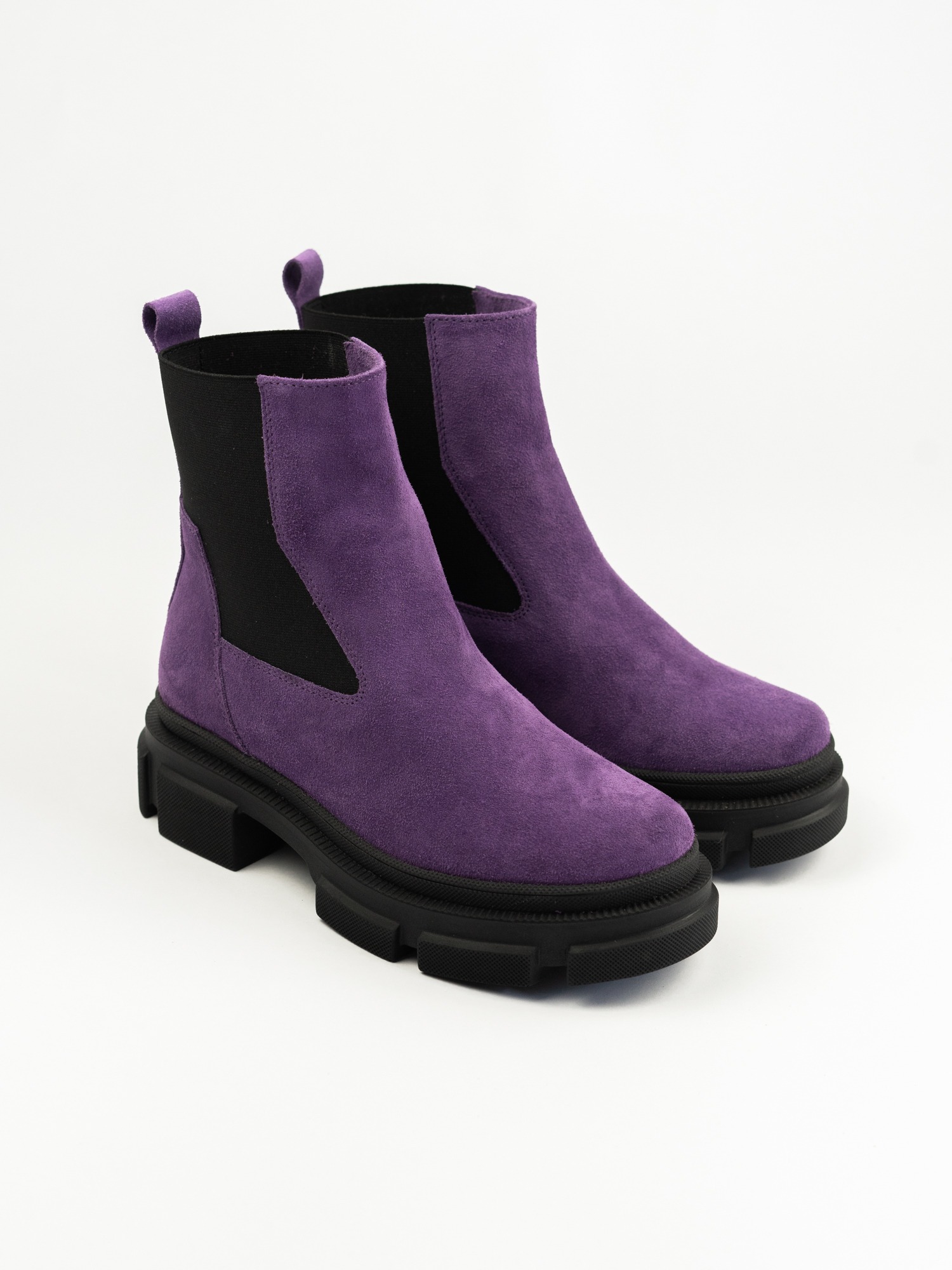 Женские ботинки  83-089-02В фиолет. велюр ворсин