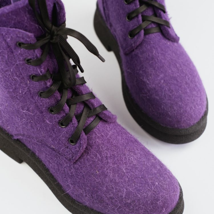 Женские ботинки 83-191-15  Фиолетовый Войлок