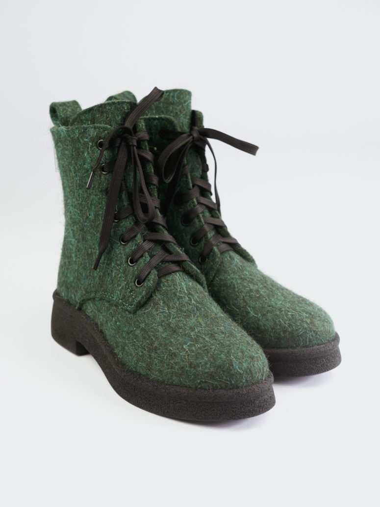 Женские ботинки 83-191-11 Изумруд Войлок
