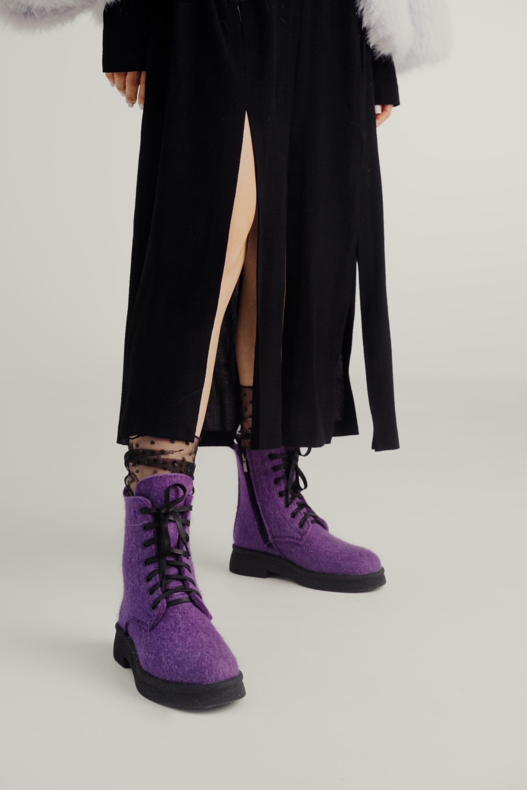 Женские ботинки 83-191-15  Фиолетовый Войлок 7